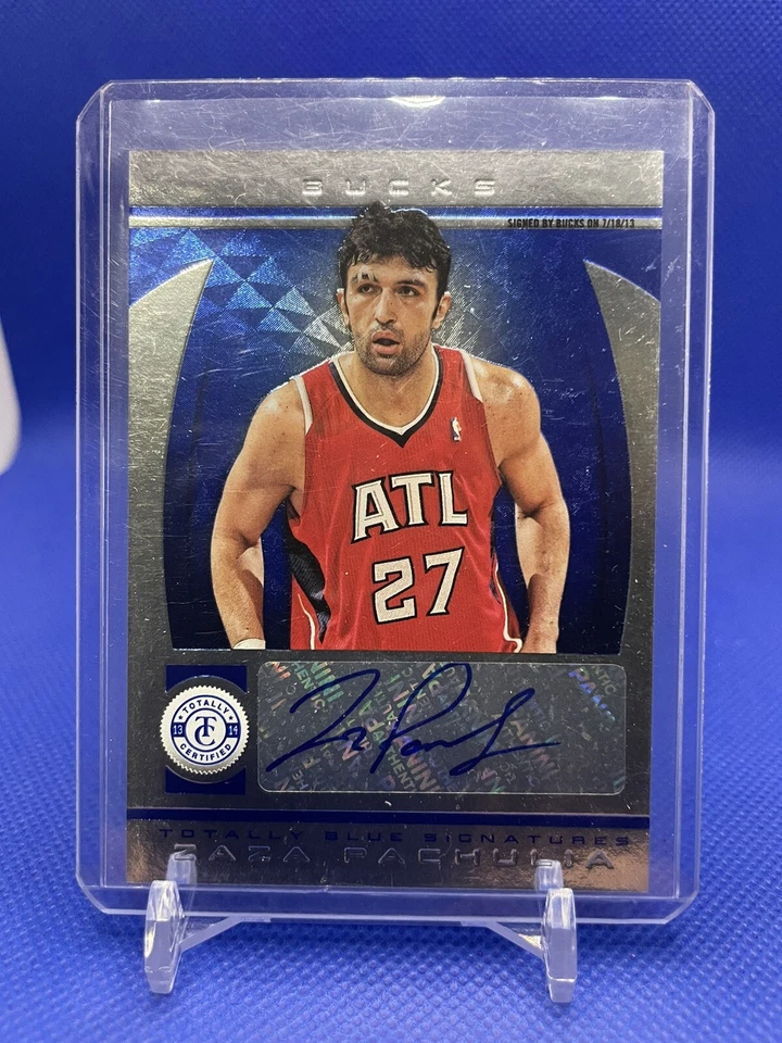 Zaza Pachulia 2013-14 Totally Certified /49 Auto Signatures Totally Blue #146 - Image 1 of 2