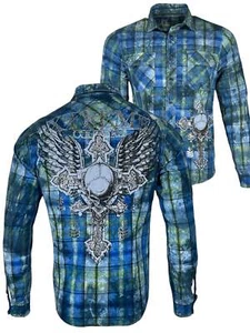 Camisa abotonada para hombre Xtreme Couture by Affliction Iron Cadence - Imagen 1 de 11