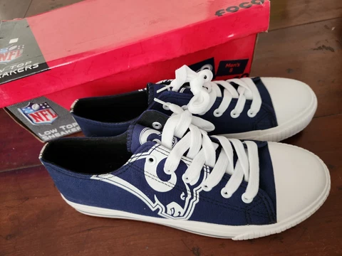 LOS ANGELES RAMS Sneakers royal  blue, FOCO MENs Size 8 Shoes NFL LA RAMS Cover