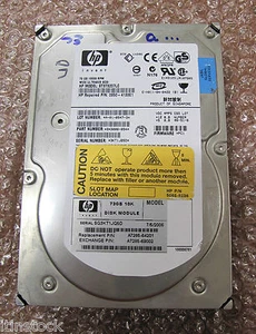 HP 3.5" 73GB 10k HOT SWAP Ultra~320 SCSI Hard Drive HDD, No Caddy, 9X3006-054 - Afbeelding 1 van 2