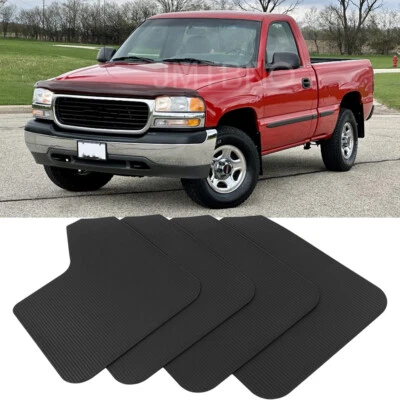 For GMC Sierra 1500 2500 4X Carbon Thicker Splash Guards Mud Flaps Front&Rear — 第 1/4 张图片