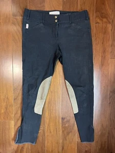 LESEN maßgeschneiderte Sportsman Trophy Hunter Reithose, niedriger Frontreißverschluss, schwarz 30R - Bild 1 von 5