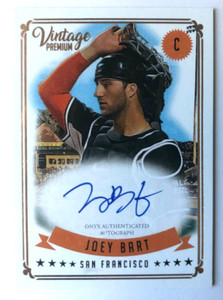 Joey Bart 2020 Onyx Vintage Premium Blue On- Card Auto San Francisco Giants