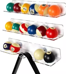 Pool Queue Rack Wand selbstklebend montiert Rack für 16 Bälle & Ball Rack Halter - Bild 1 von 3