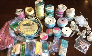 LOT of RIBBON - Twisted Paper ..NEW & USED ... GIFT - FLORAL - CURLING - CRAFT - Picture 1 of 12