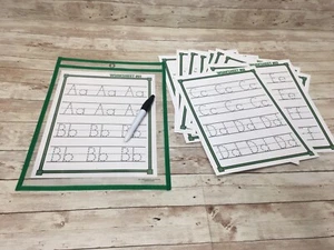 CARTAS DE ESCRITURA PRÁCTICA - 13 Hojas de Trabajo - con Bolsillo de Borrado en Seco Reutilizable - Imagen 1 de 7
