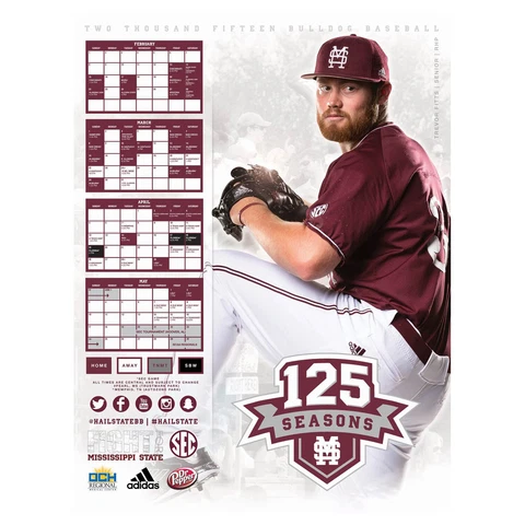 Mississippi State Bulldogs 2015 Baseball RHP Poster Cover