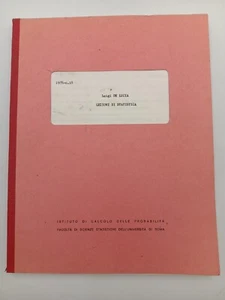 Lezioni di Statistica di Luigi de Lucia anno 1978 Università di Roma - Picture 1 of 8