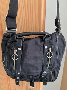 WHISTLES silk crossbody/grab black handbag - Picture 1 of 7