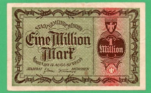 Germany Munchen 1.000.000 Mark Paper Money 1923 Circulated 396192 - Picture 1 of 2