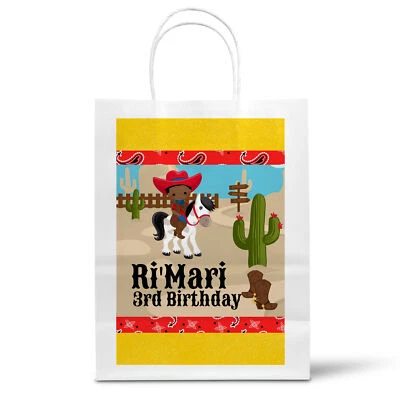 棕色皮肤牛仔生日礼物袋 — 第 1/2 张图片