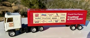 Vintage ERTL Campbell Soup Co, Diecast Truck/Trailer 19” Red/White, Year 1985 - Picture 1 of 19