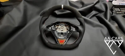 Steering Wheel Ford Fiesta mk7 ST Sport Flat Bottom New Leather Alcantara Thick - Image 1 of 3