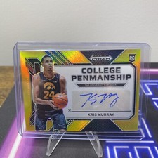 2023 Panini Prizm Draft Picks Kris Murray College Penmanship Auto  Gold /10
