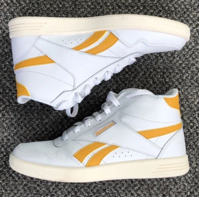 Zapato Reebok Club High Top Baloncesto/Informal GW4409 Blanco Amarillo Mujer EE. UU. Talla 7 Foto 1 de 4