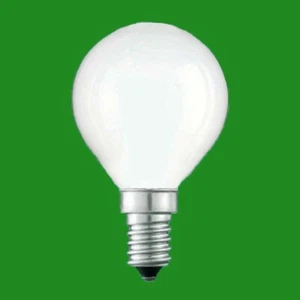 12x 40W Incandescent Tungsten Filament Frosted Golf Dimmable Light Bulb E14 ES - Picture 1 of 1