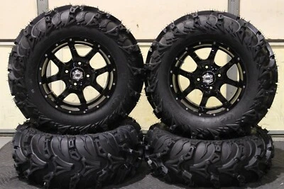 KIT DE NEUMÁTICOS Y RUEDAS SUZUKI KING QUAD 750 27" MUD LITE II & 14" COBRA BLK ATV IRS1CA Foto 1 de 4