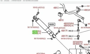 Toyota Rav4 2013 - 2014 Rear Shocks Genuine OEM OE (Pair) - Picture 1 of 1
