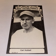 Carl Hubbell New York Giants 1973 All Time Greats TCMA Postcard