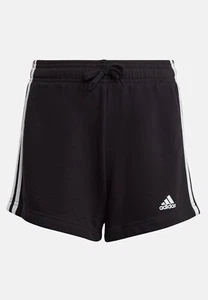 Adidas Essentials 3-Stripes Girls Shorts - Black - Picture 1 of 2
