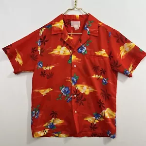 Vintage Hawaiian Casuals Red Short Sleeve Hawaiian Shirt Short Sleeve Men’s L/XL - Picture 1 of 6