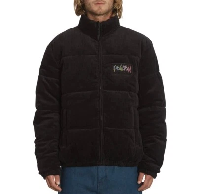 Volcom Chrissie Abbott xFrench Bomber Reversible Jacket Black/Multi Color SZ XL - Image 1 of 4