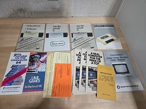 Vintage Commodore Computer Monitor 1701 C2N Ads Guides Manuals Umi Floppy Discs - Picture 1 of 8