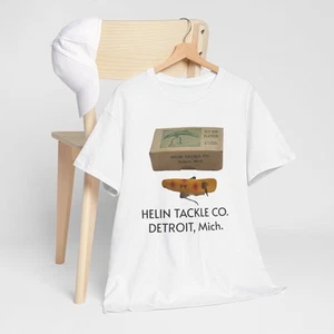 Vintage Helin Tackle Co Detroit Fishing Lure T-Shirt, Unisex Tee Shirt, - Picture 1 of 109