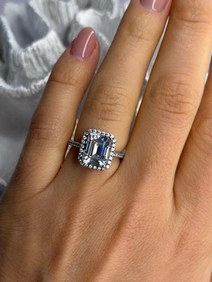 Anel de prata esterlina 925 Swarovski tamanho 6 - Imagem 1 de 4