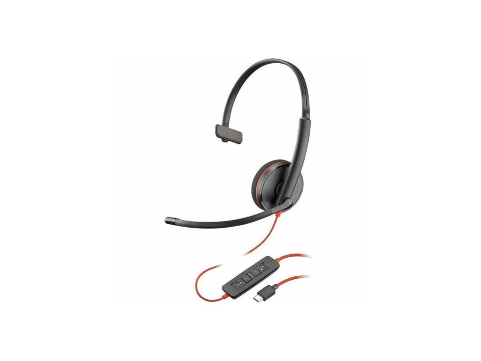 Poly Blackwire 3210 Monaural USB-C Headset +USBC/A Adapter - Mono - USB Type C, - Image 1 of 4