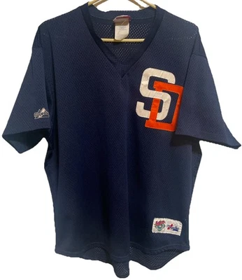 Majestuoso Jersey Calentamiento Colección Diamante Auténtica San Diego Padres XL 90’s Foto 1 de 4
