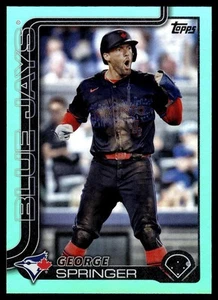 2025 TOPPS SERIES 1 GEORGE SPRINGER AQUA FOIL #82 TORONTO BLUE JAYS - Picture 1 of 2
