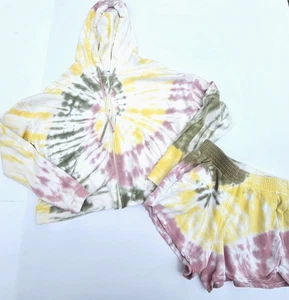 Felpa con cappuccio Old Navy donna S tie dye manica lunga zip con pantaloncini XS diverse taglie LEGGI - Foto 1 di 11