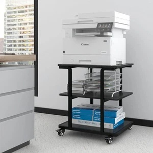 PUNCIA 3-Tier Laser Printer Stand with Storage 60x50x67cm Large Printer Table on - Afbeelding 1 van 5