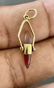 18 Kt Gelbgold 1/2 Karat Granat und 1/2 Karat Amethyst Anhänger (F288) - Bild 1 von 6