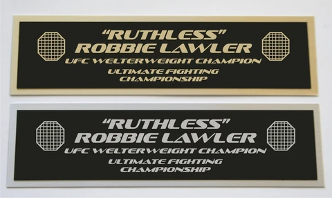 Robbie Lawler "Ruthless" UFC nameplate for signed mma gloves photo or case Cover