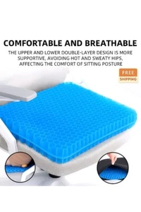 Gel Seat Cushion for Sciatica Relief | Office Chair Cushion for Pressure - Picture 1 of 7