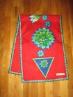 Vintage Giorgio di Sant' Angelo Red Blue Green Floral Oblong Scarf 43"