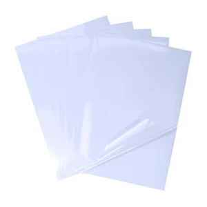 25 Blatt PREMIUM Vinyl Aufkleberfolie 100% klar Selbstklebend für Laser und T... - Afbeelding 1 van 6