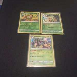Pokémon Holograma Inverso Rillaboom 13/72 Shining Fates + Grookey Inverso + Thwackey - Imagen 1 de 2