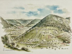 Ludwig Schäfer-Grohe, Im Lautertal oberhalb Lenningen - Bild 1 von 1
