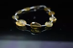 A++ Cuentas sueltas de piedras preciosas facetadas de citrino natural con forma de pera 7" para hacer joyas - Imagen 1 de 6