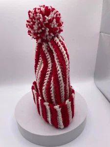 Hand Knitted Bobble Hat - Handmade For Hollies Animal Rehoming Trust - Picture 1 of 1