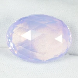 23.73 ct EXCELLENT LUSTROUS NATURAL LAVENDER QUARTZ Oval Checker GEMSTONE C Vdo - Bild 1 von 3