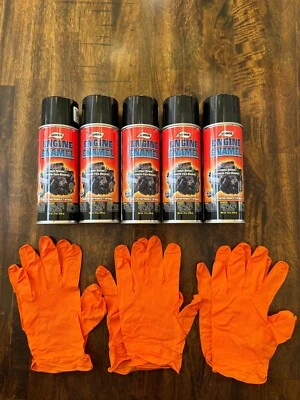 Aervoe 514 Engine Enamel Paint Black Gloss 12-Oz 5-Pack 3 Torque Gloves