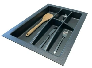 Design Besteckeinsatz BR 40 mit 5 Fächern für 40er Schubkasten, dunkelgrau  - Bild 1 von 5