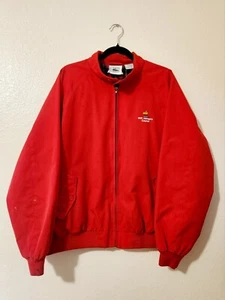Men's Vintage 80s Lacoste Apple Macintosh Rainbow Apple Logo Zip Lined Jacket XL - Picture 1 of 18