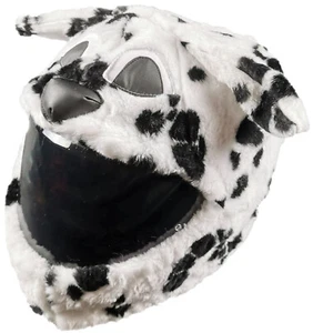 MOTORCYCLE COVER MOTORBIKE FUNNY COVER CRAZY CASE HELMET COVERS HEEDS DALMATIAN - Picture 1 of 4