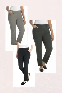 Pantalones para mujer Hilary Radley panel de control abdominal incorporado negro/gris/blanco M, XXL - Imagen 1 de 14