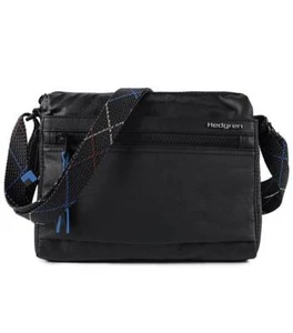 Hedgren Crossbody Bag with RFID Pocket Creased Black Messenger Shoulder Bags - Picture 1 of 7